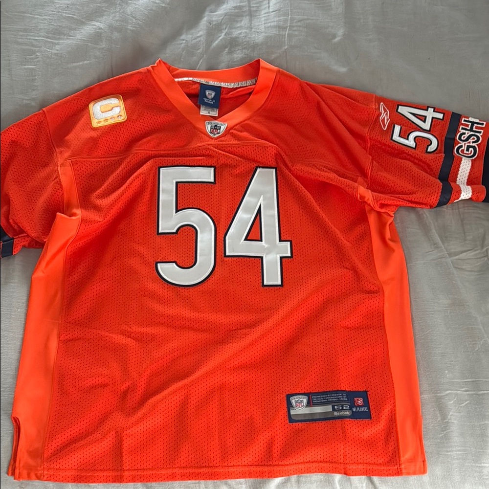 Reebok Urlacher Bears Jersey, Size 52. Great condition.